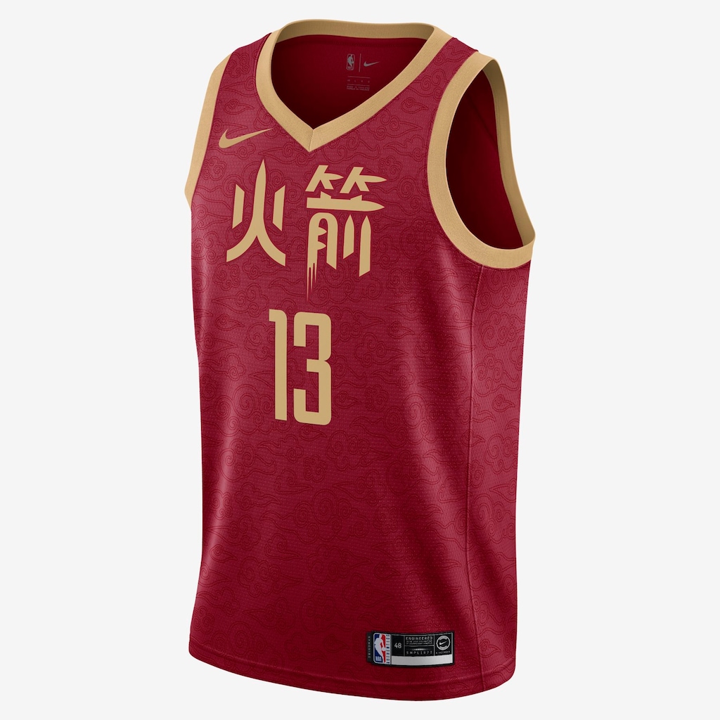 Regata Nike Houston Rockets City Edition Swingman Masculina - Foto 1
