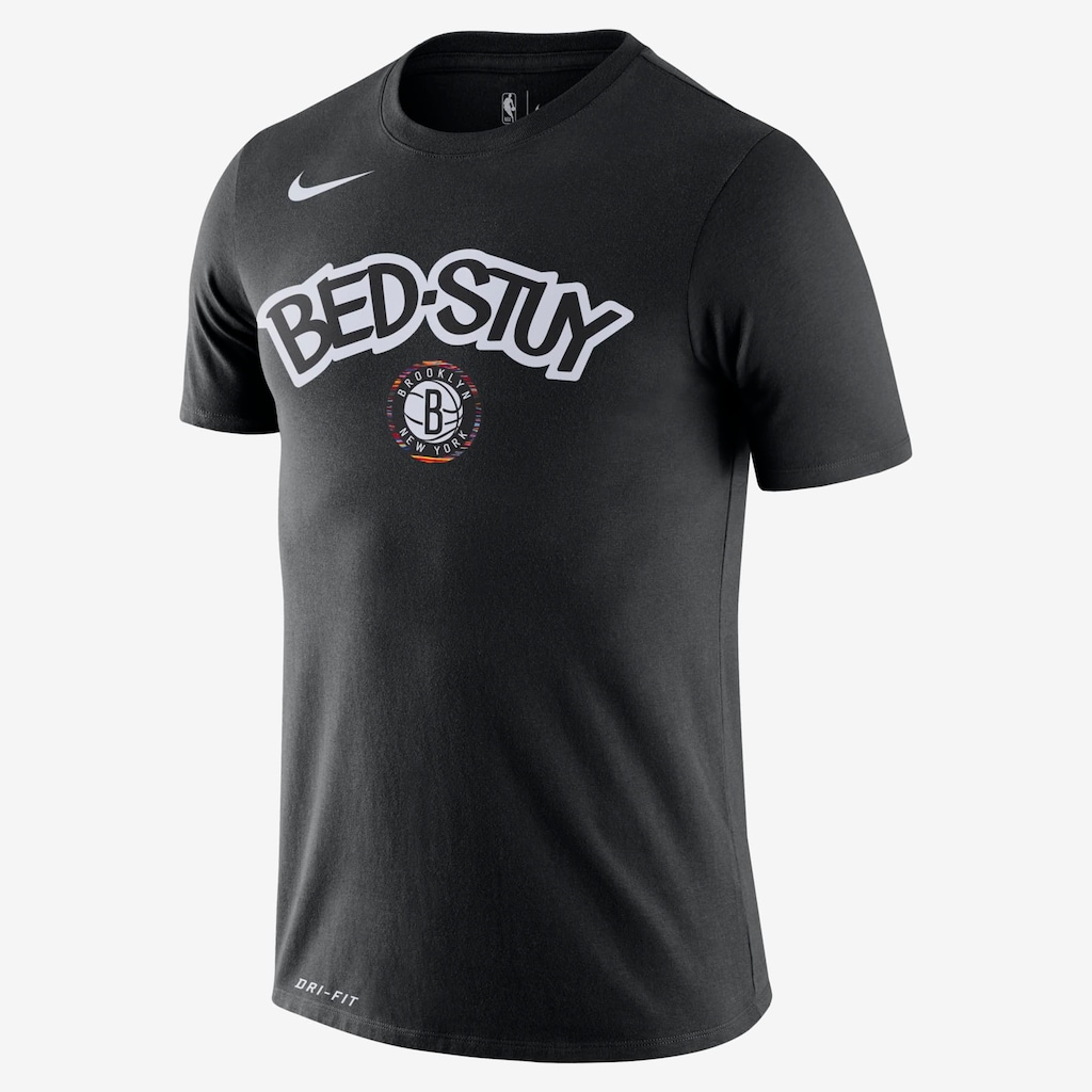 Camiseta Nike Nets City Edition Logo Masculina - Foto 1