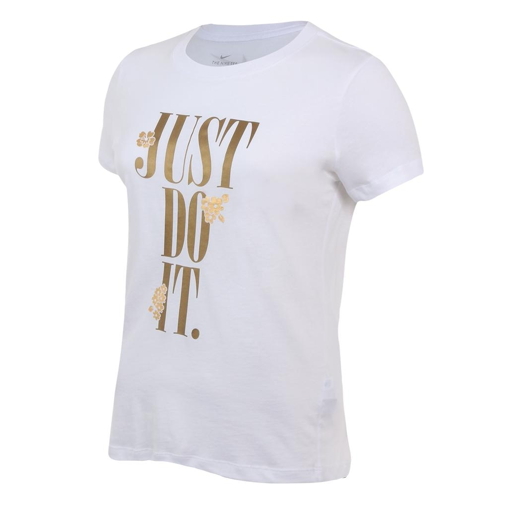 Camiseta Nike Sportswear Shine "Just do It" Feminina - Foto 1