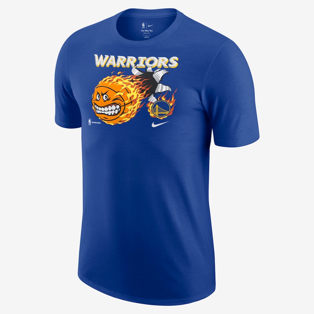 Camiseta Nike Golden State Warriors Cartoon Ball Masculina - Foto 1