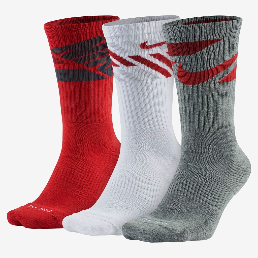 Meia Nike Dri-Fit Cushioned Crew (3 pares) - Foto 1