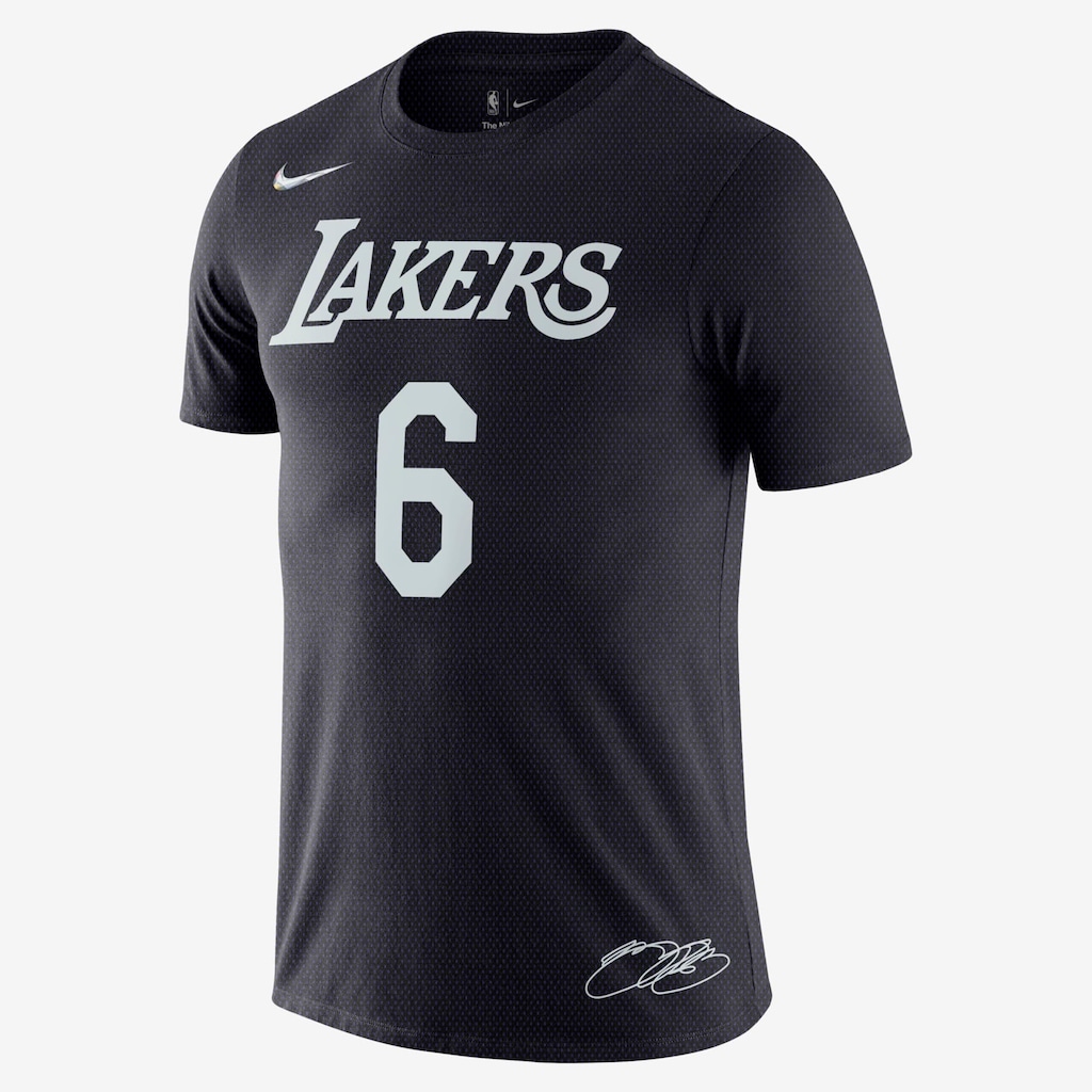 Camiseta Nike LeBron James Lakers Masculina - Foto 1