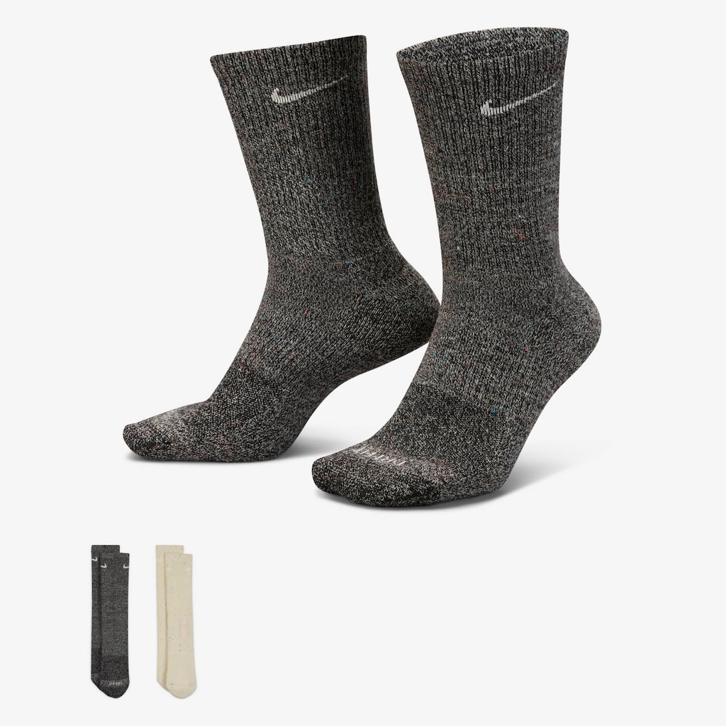 Meia Nike Everyday Plus Cush Crew (2 Pares) Unissex - Foto 1