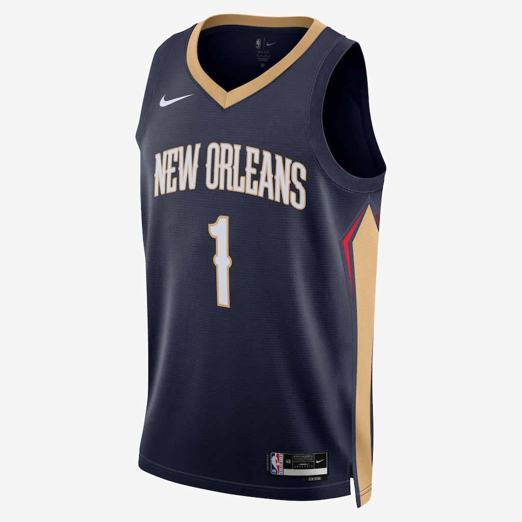 Regata Nike New Orleans Pelicans Icon Edition 2022/23 Masculina - Foto 1