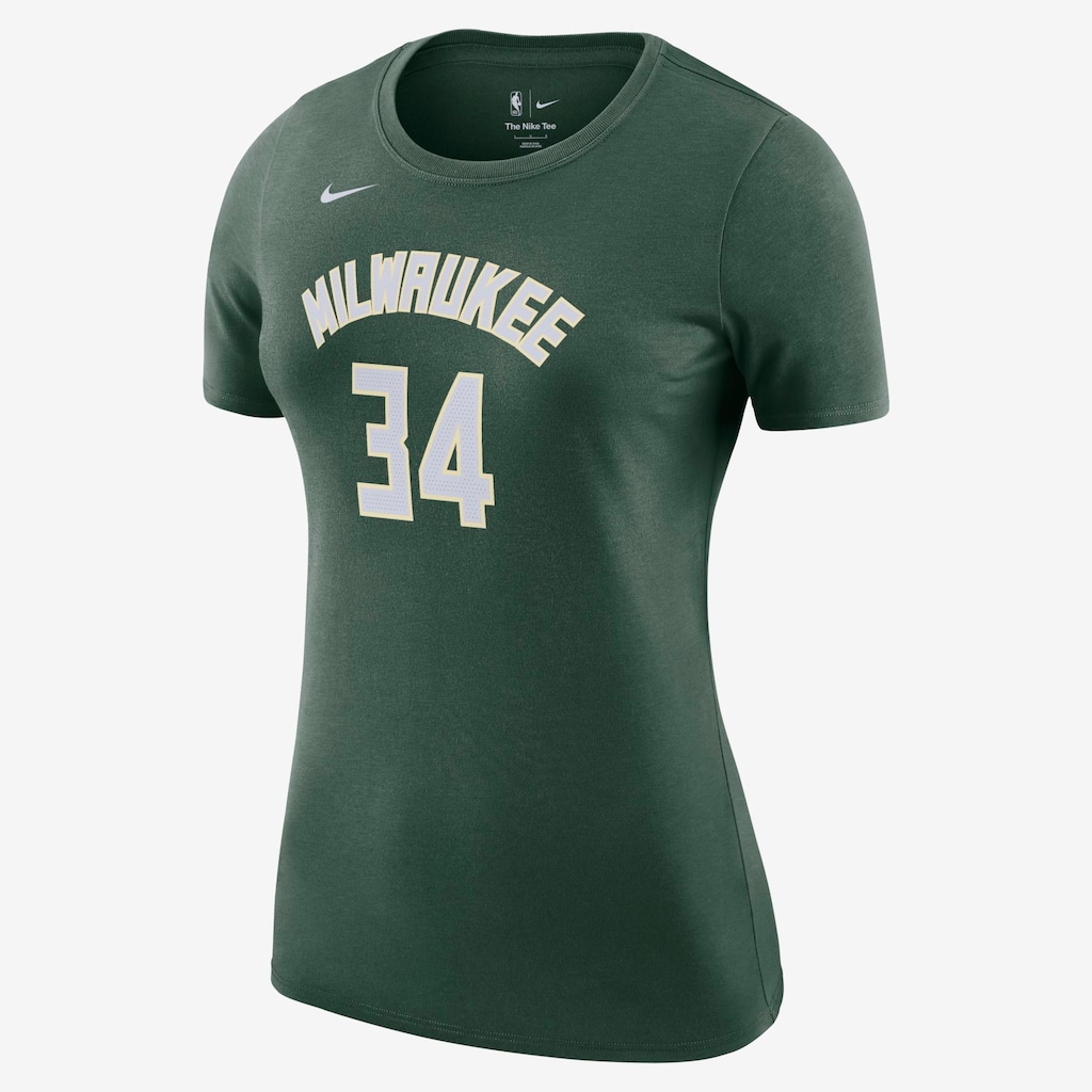 Camiseta Nike Milwaukee Bucks Next Nature Feminina - Foto 1