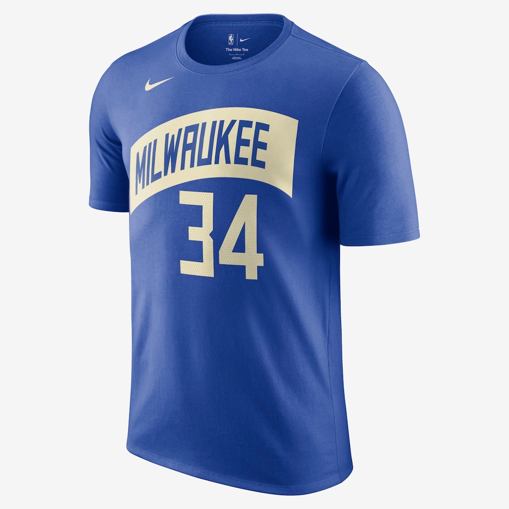 Camiseta Nike Milwaukee Bucks City Edition Masculina - Foto 1