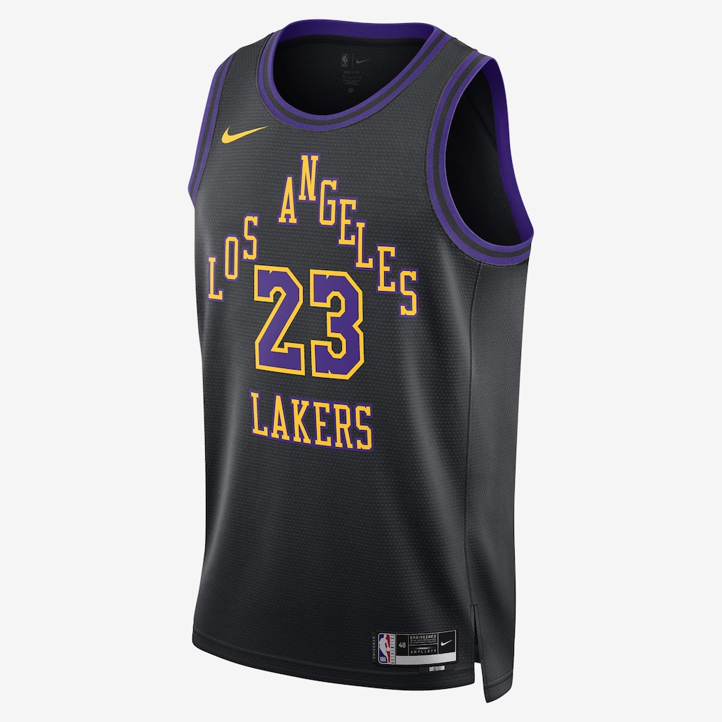 Regata Nike Los Angeles Lakers 2023/24 City Edition Masculina - Foto 1