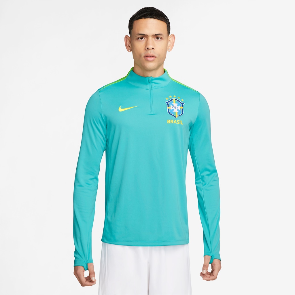 Camiseta Manga Longa Nike Brasil Dri-FIT Academy Pro Masculina - Foto 1