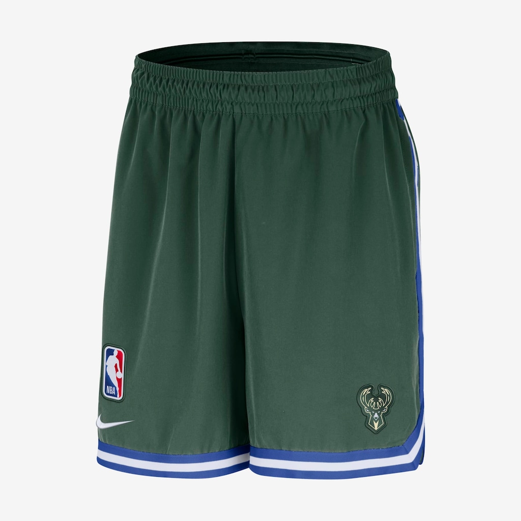 Shorts Nike NBA Milwaukee Bucks Masculino - Foto 1