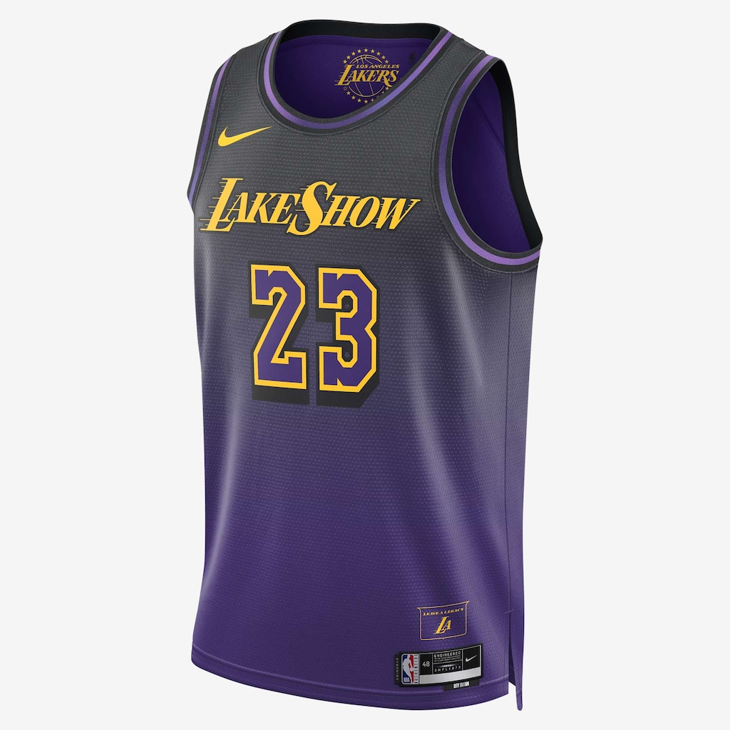 Regata Nike NBA Los Angeles Lakers City Edition 2024/25 Masculina - Foto 1