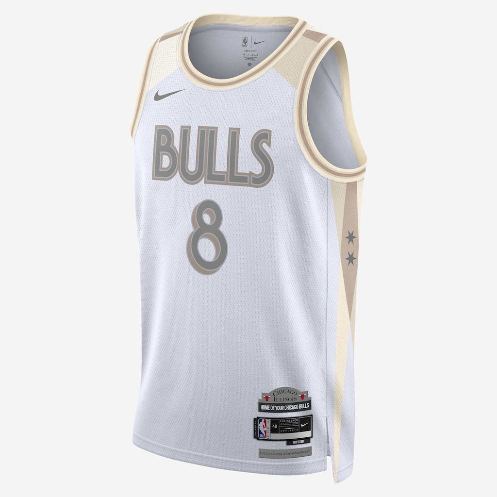 Regata Nike NBA Chicago Bulls City Edition 2024/25 Masculina - Foto 1