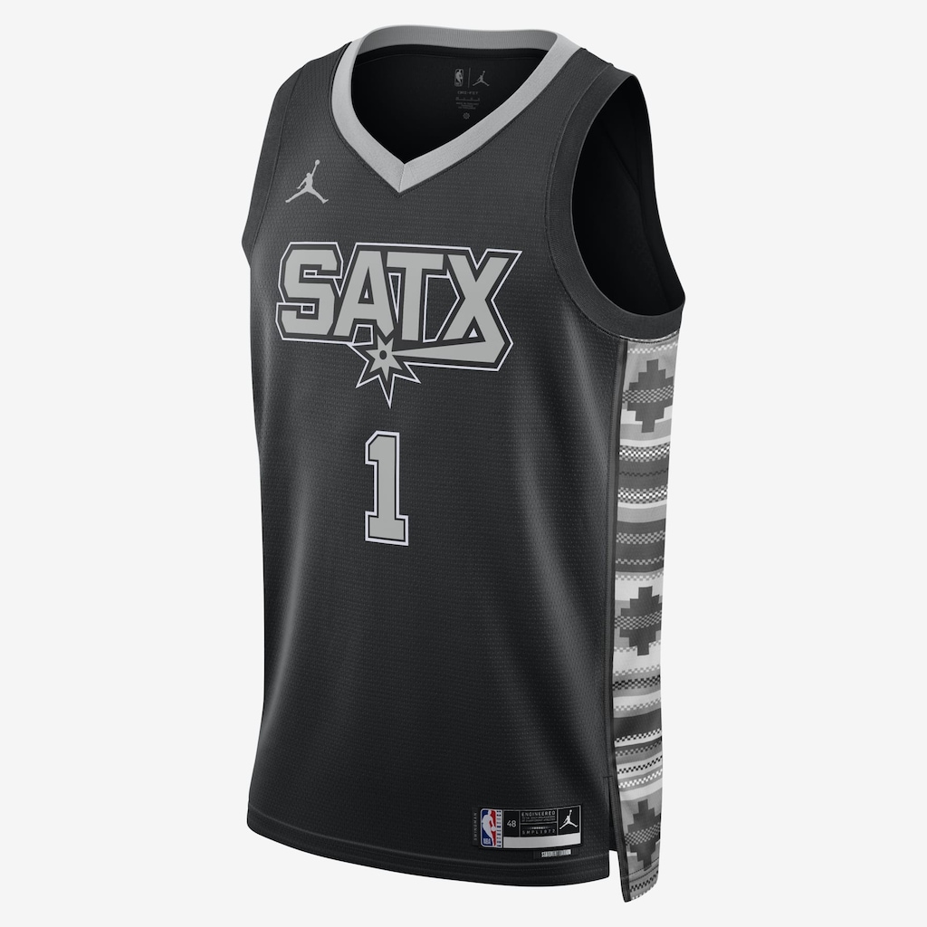 Regata Nike NBA Victor Wembanyama San Antonio Spurs Statement Edition Masculina - Foto 1