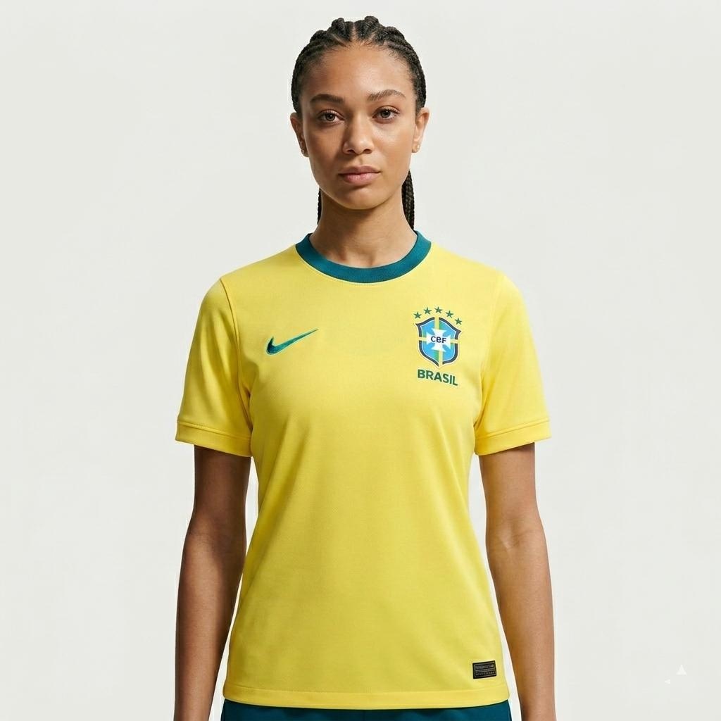 Camisa Brasil Nike I 2026/27 Fã Feminina - Foto 1