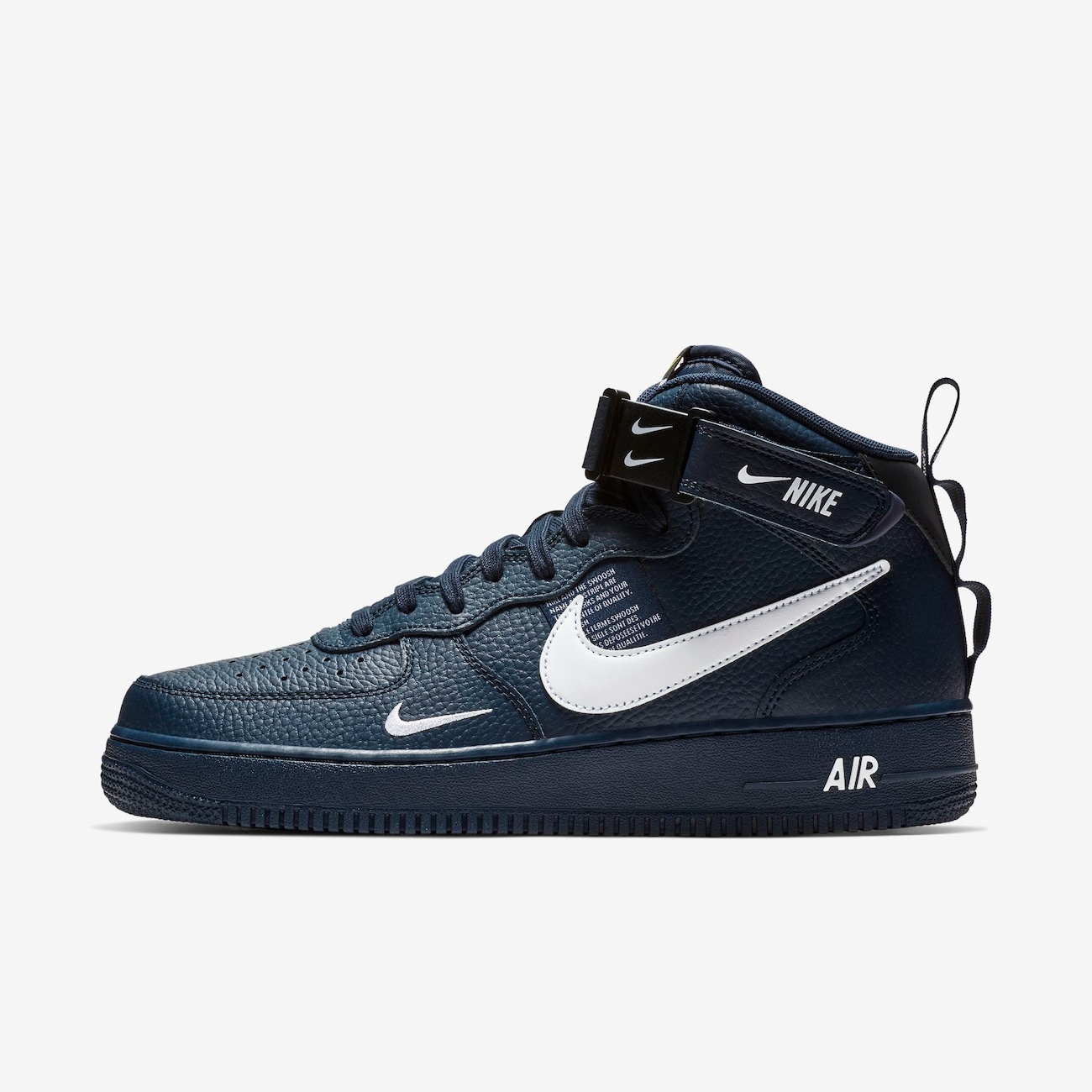 NIKE AIR FORCE 1 '07 LV8 UTILITY NEGRAS LOGO BLANCO – RetroZapas