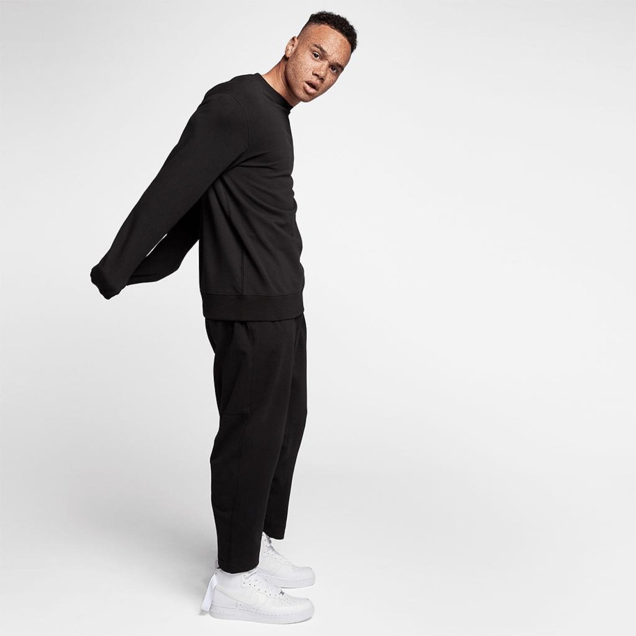 Blusão Nikelab Essentials Fleece Crew Masculino - Nike