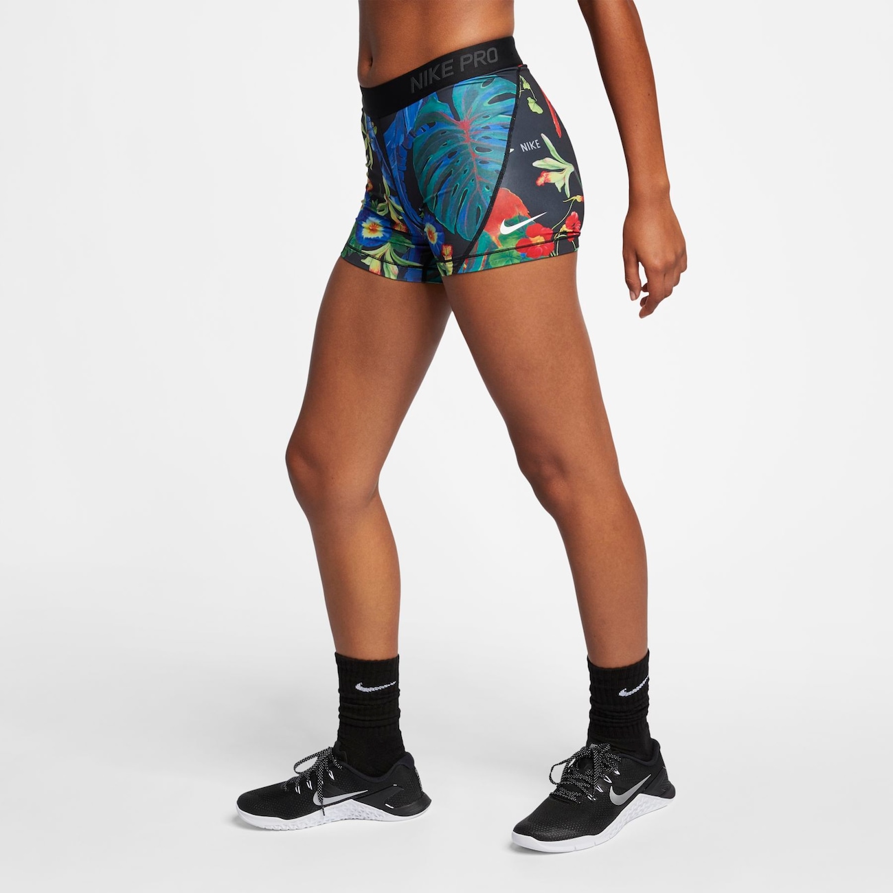 Nike pro hot sale printed shorts