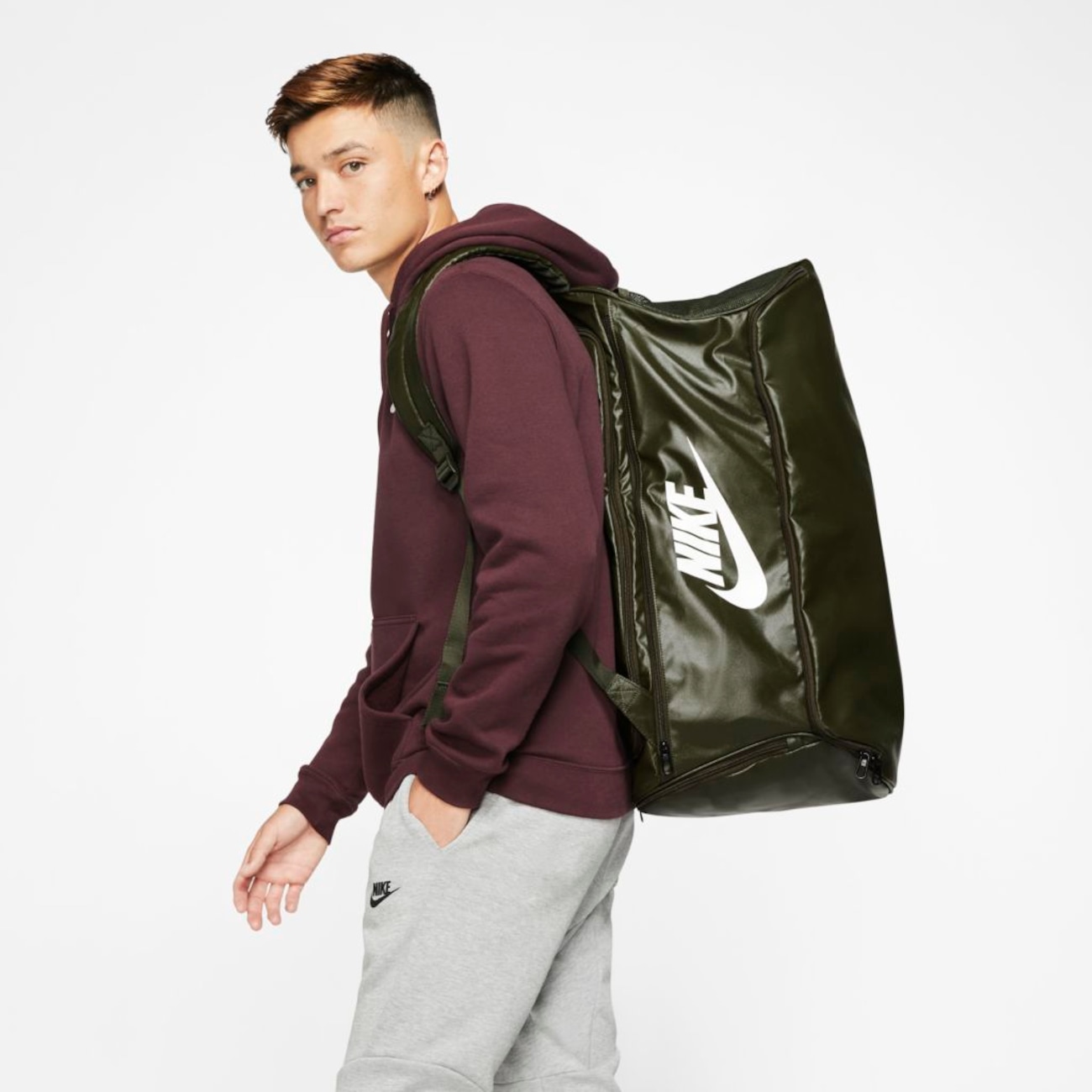 Nike brasilia convertible duffel sales bag