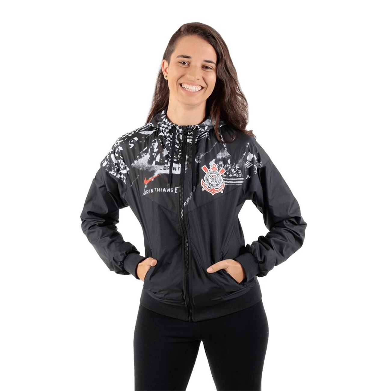Moletom Corinthians Jaqueta De Treino Nike Corinthians Feminina