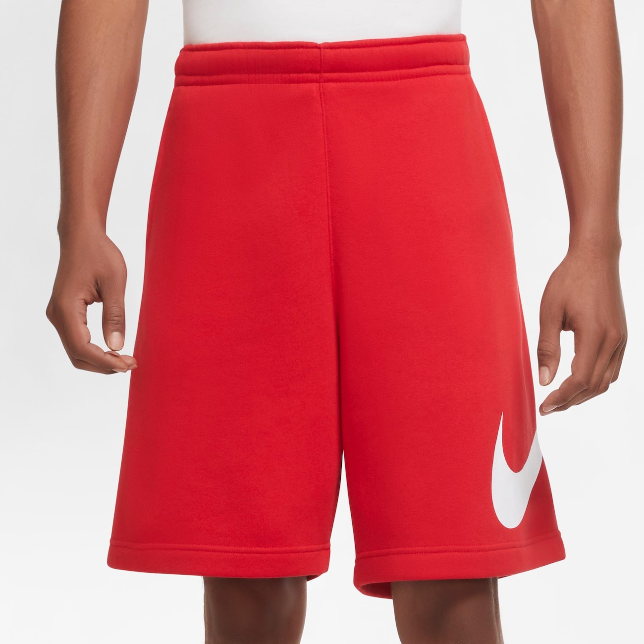 Red nike best sale fleece shorts