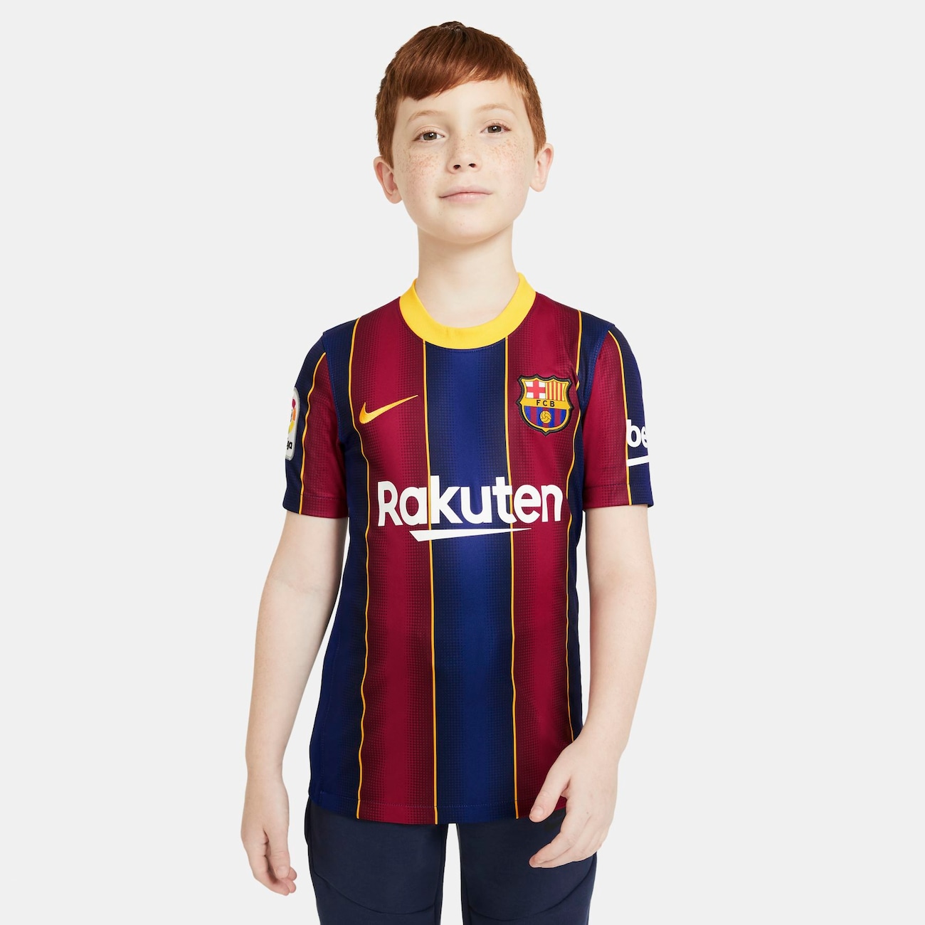 Camisa Nike Barcelona I 2020/21 Torcedor Pro Infantil