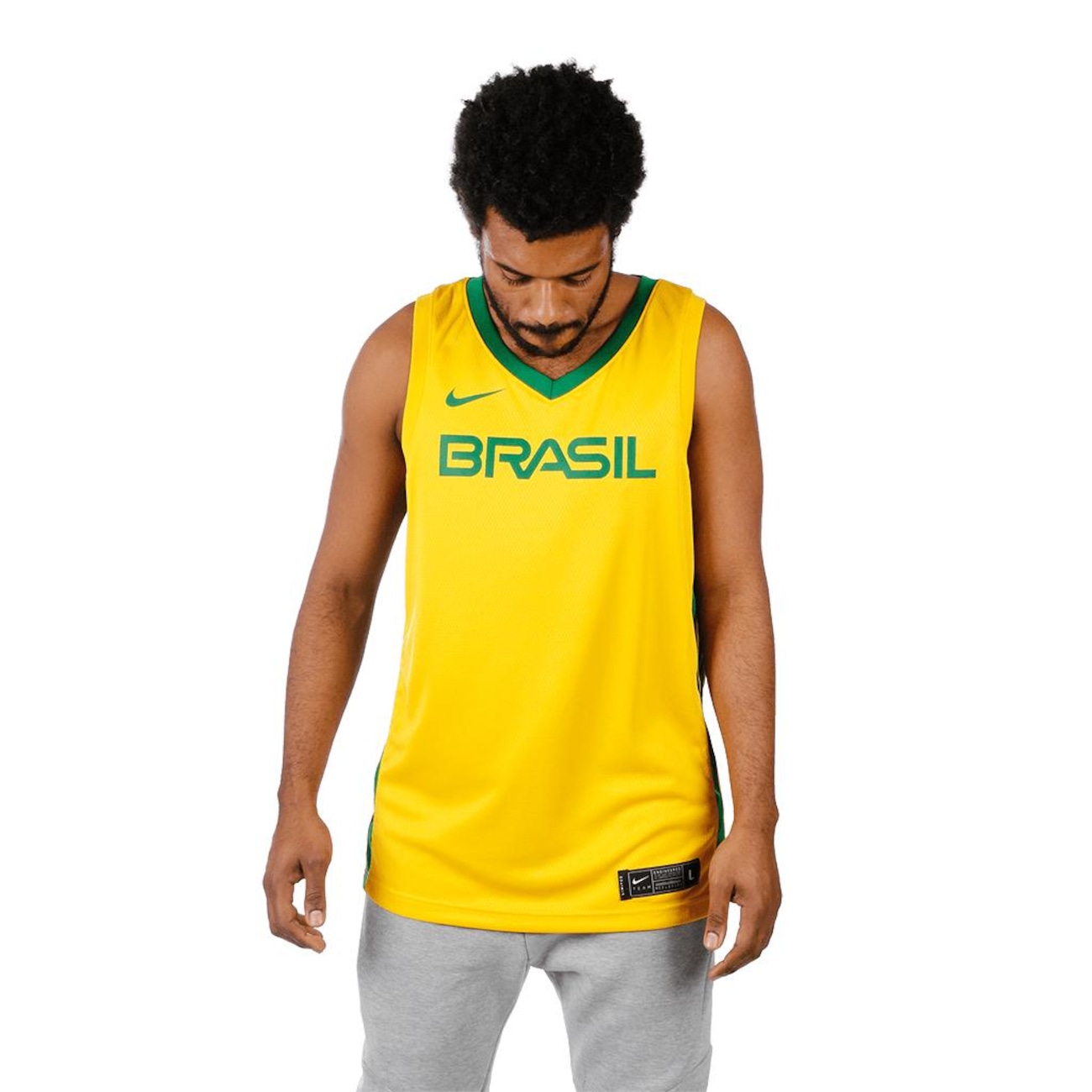 Sabio Ambiguo captura Oferta de Camisa Nike Seleção Brasileira de Basquete I Masculina - Nike -  Just Do It
