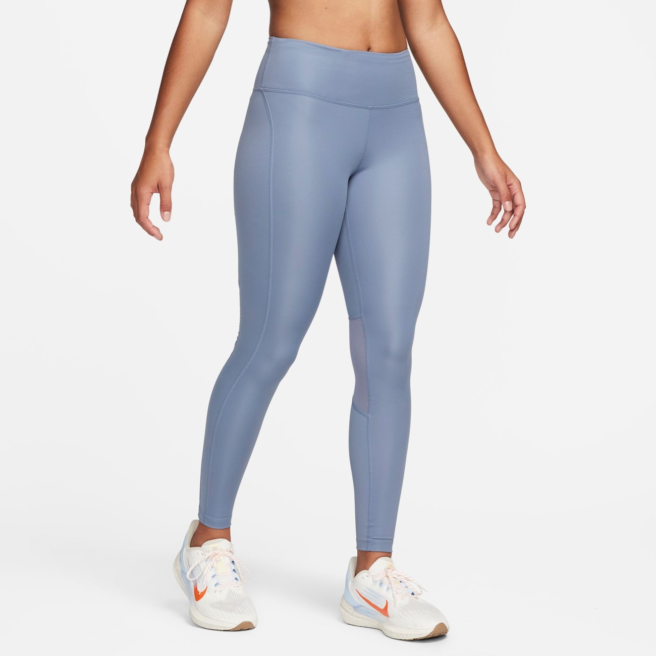 Nike Epic Fast-løbeleggings med mellemhøj talje og lomme til kvinder - blå