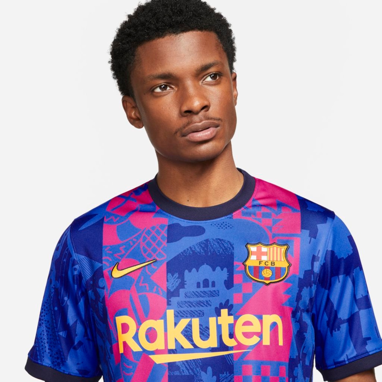 Camiseta Nike Barcelona III 2021/22 Torcedor Pro Masculina - Foto 3