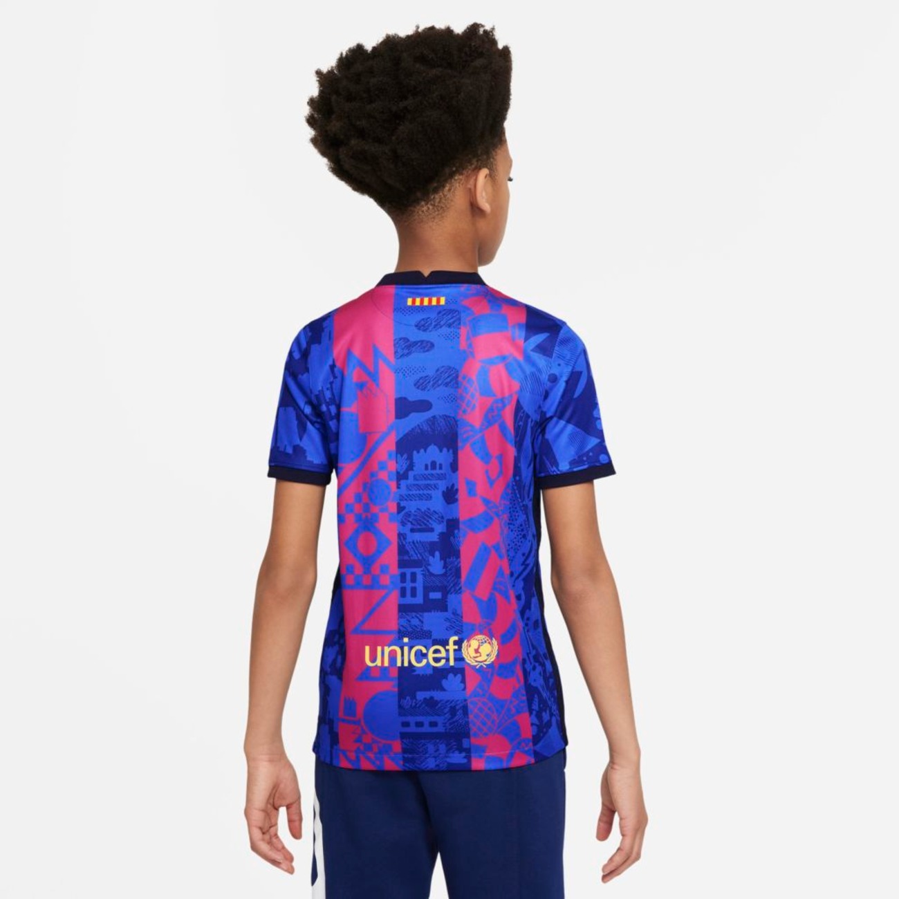 Camiseta Nike Barcelona III 2021/22 Torcedor Pro Infantil - Foto 2