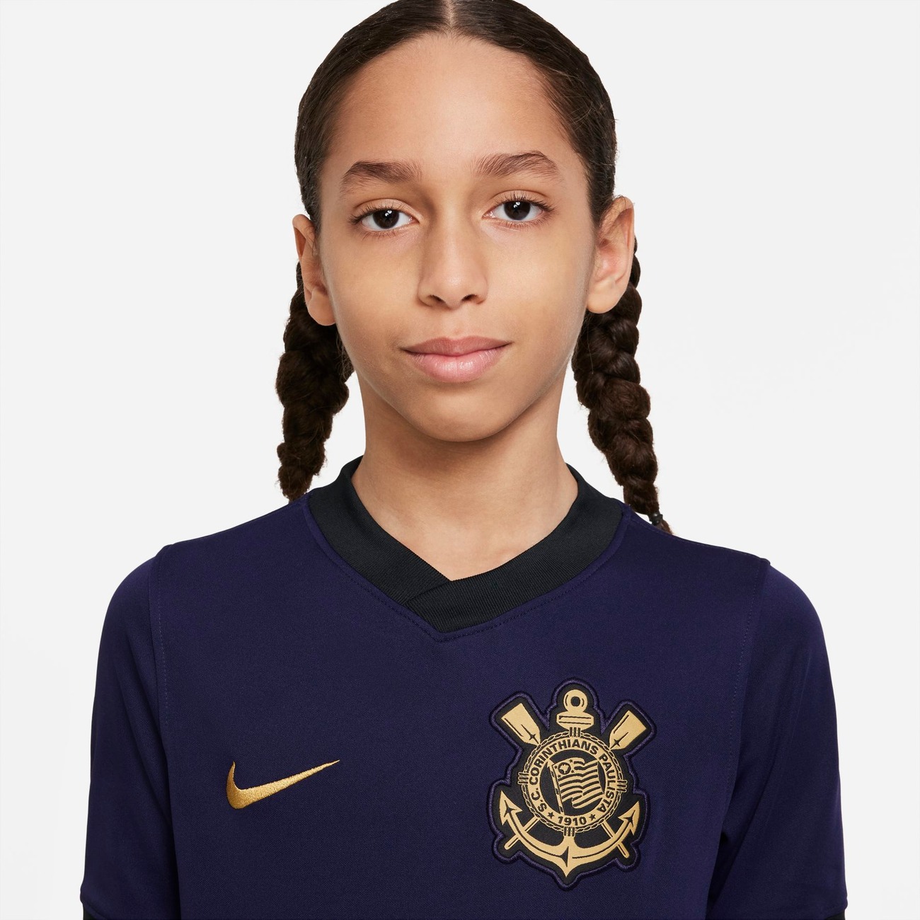 Camiseta Nike Corinthians III 2021/22 Torcedor Pro Infantil - Foto 3