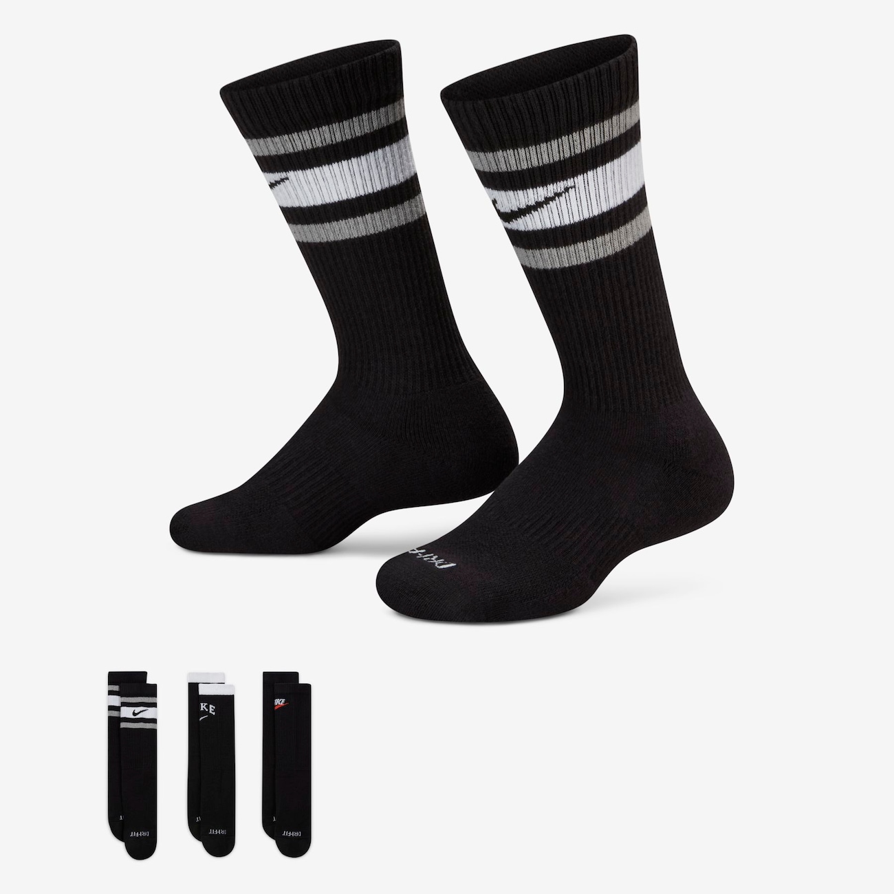 Meia Nike Everyday Plus Cushioned (3 Pares) Unissex