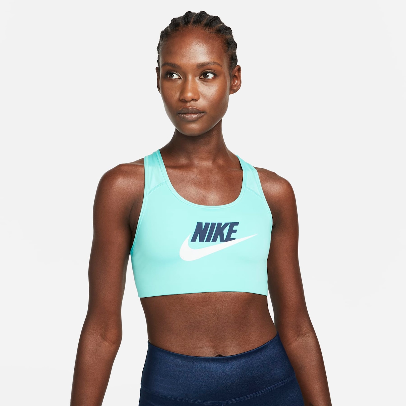 Top Nike Swoosh Dry-FIT Club Futura Feminino - Foto 1