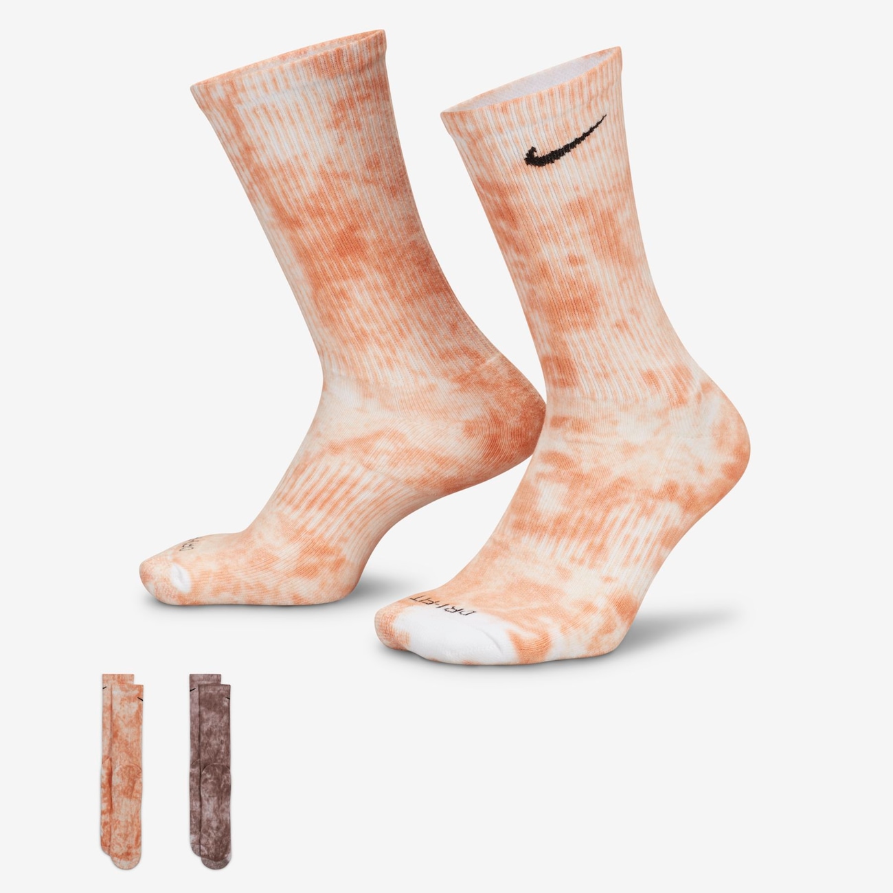 Meia Nike Cushioned Tie-Dye Crew (2 Pares) Unissex