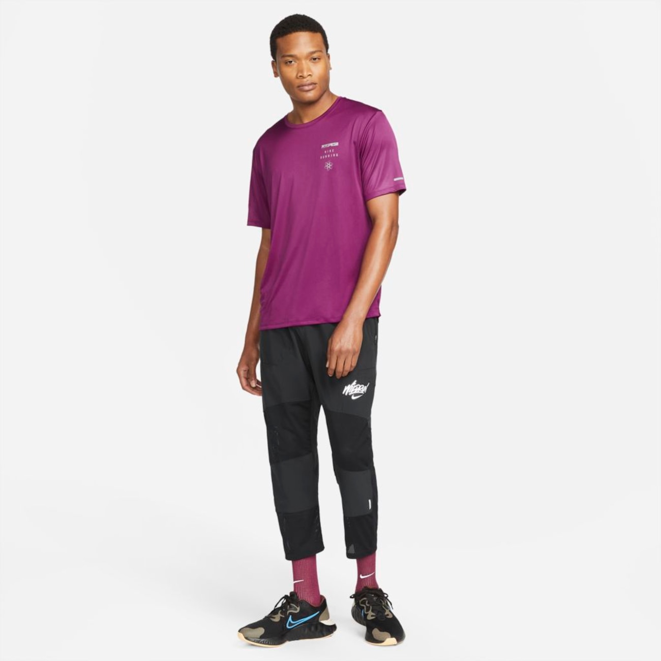 Camiseta Nike Dri-FIT UV Run Division Miler Masculina - Foto 7