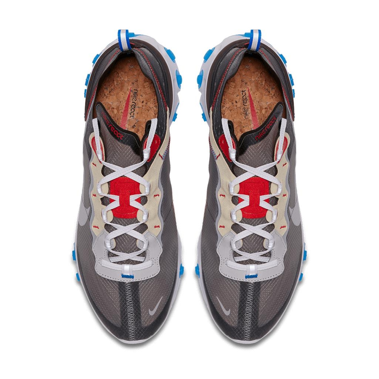 Nike react element 87 black best sale and blue