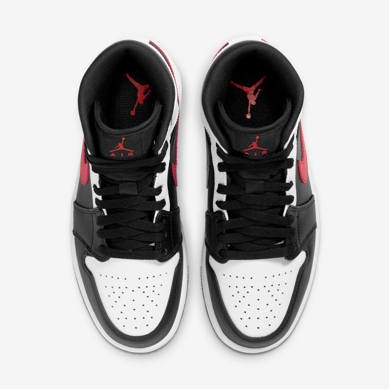 シューズ(女性用) NIKE AIR JORDAN 1 MID BLACK/CHILE Air Jordan 1 Mid Black/White/Chile Red - Nike