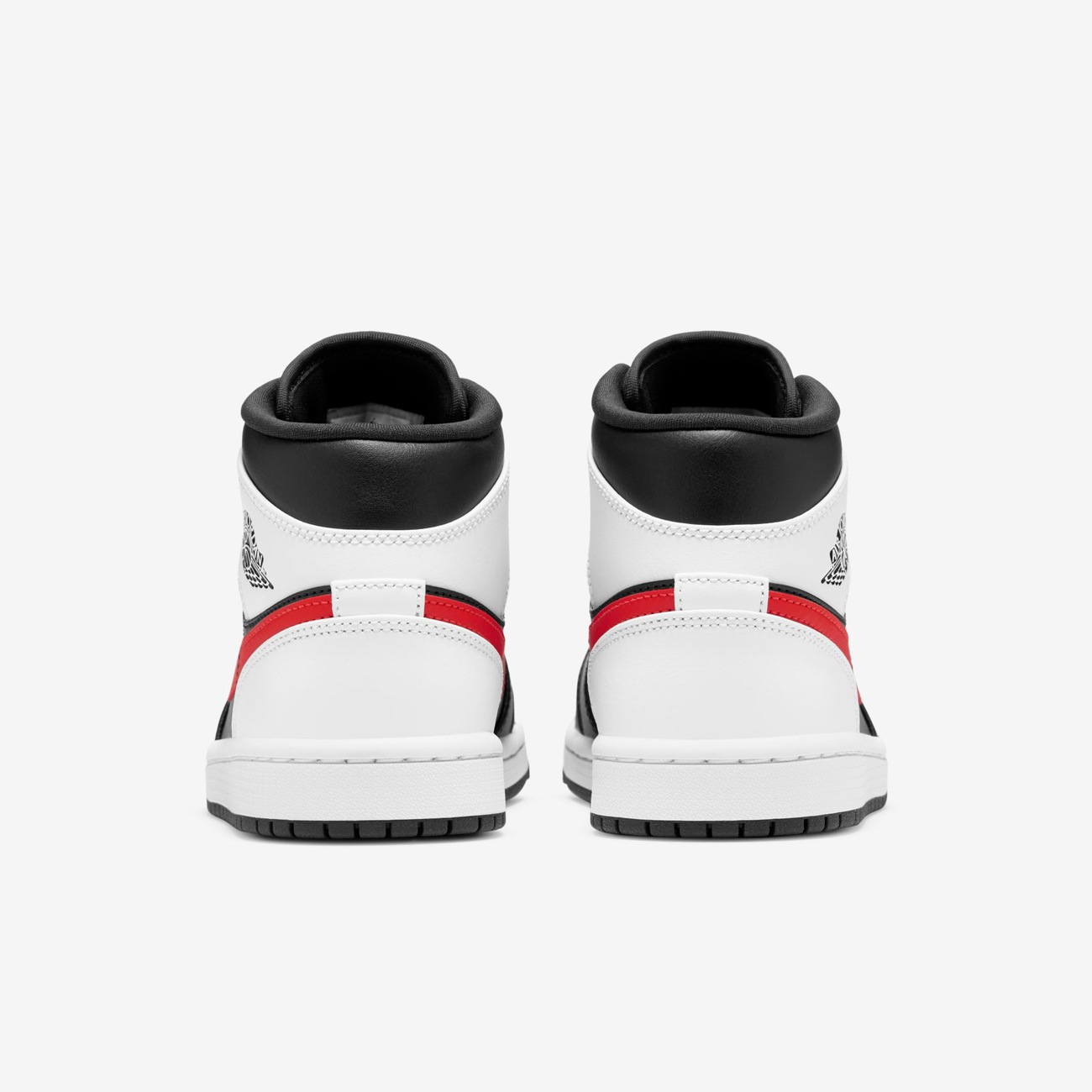Air Jordan 1 Mid Black/White/Chile Red - Nike
