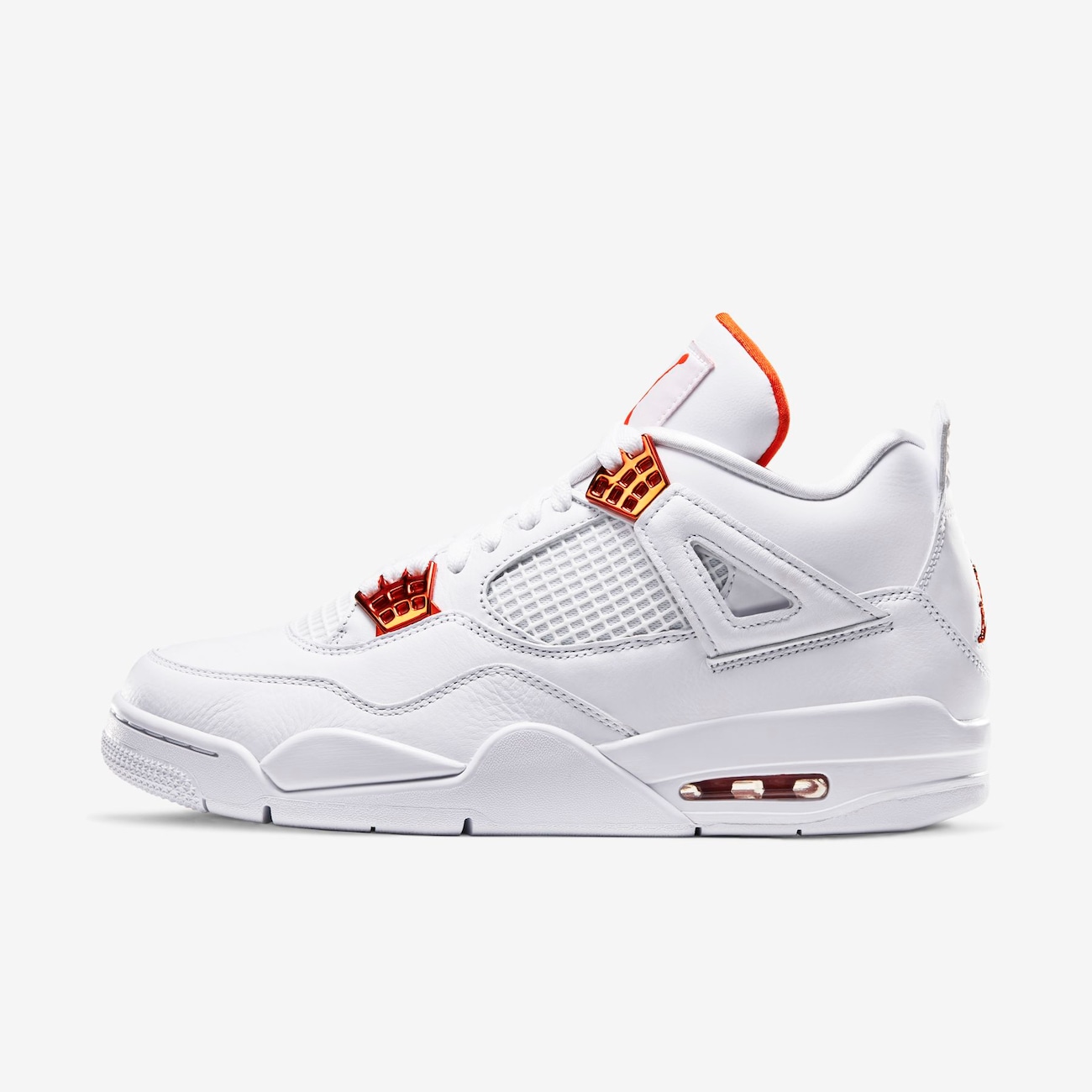 シューズ(男性用) Nike Air Jordan 4 Retro WhiteTeam Orange Tênis Air Jordan 4 Retro Masculino - Nike