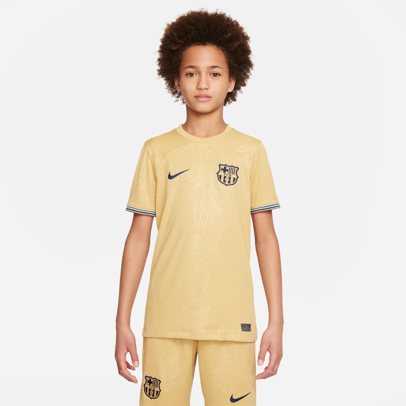Camisa Nike Barcelona II 2022/2023 Torcedor Pro Infantil - Foto 1
