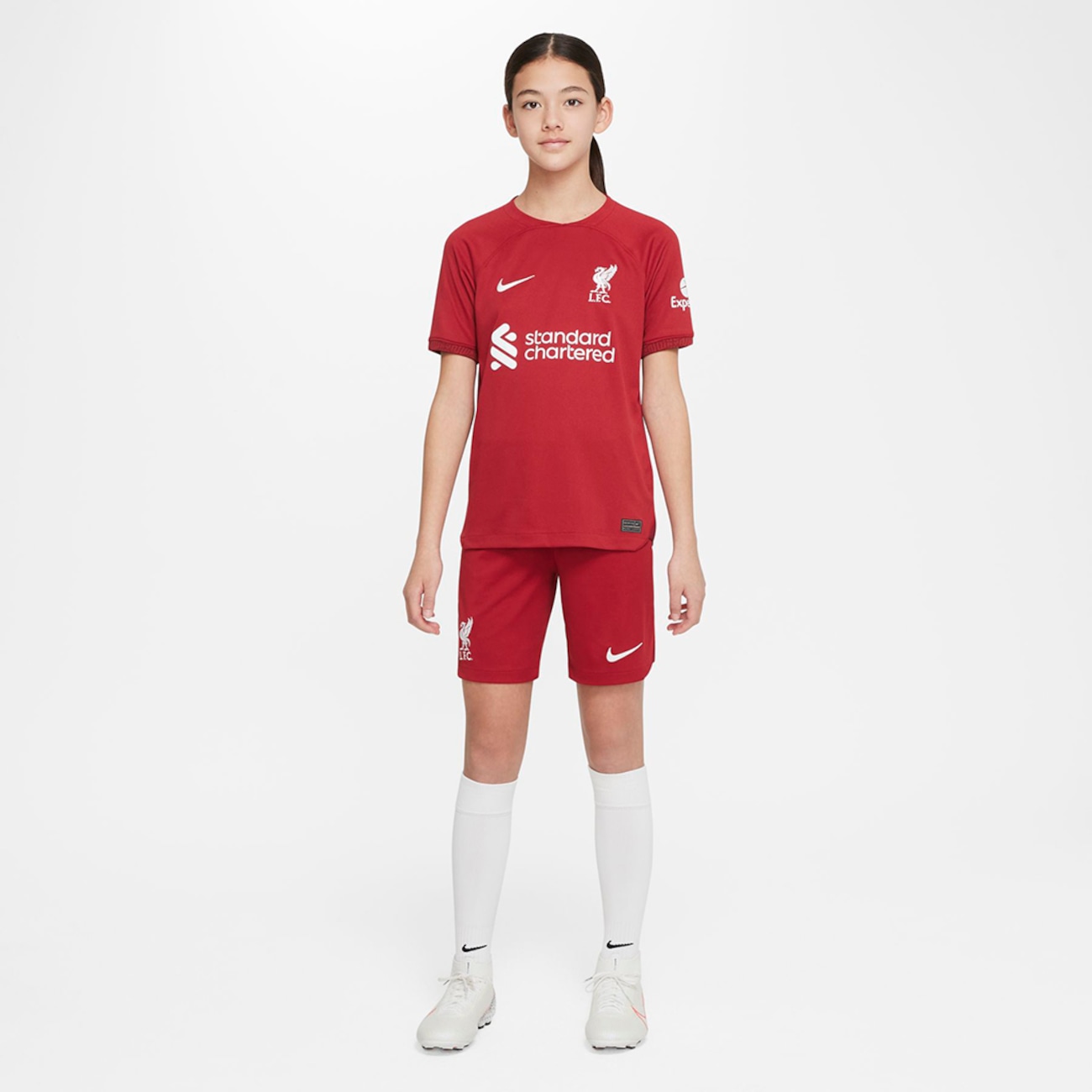 Camisa Nike Liverpool I 2022/2023 Torcedor Pro Infantil  - Foto 6