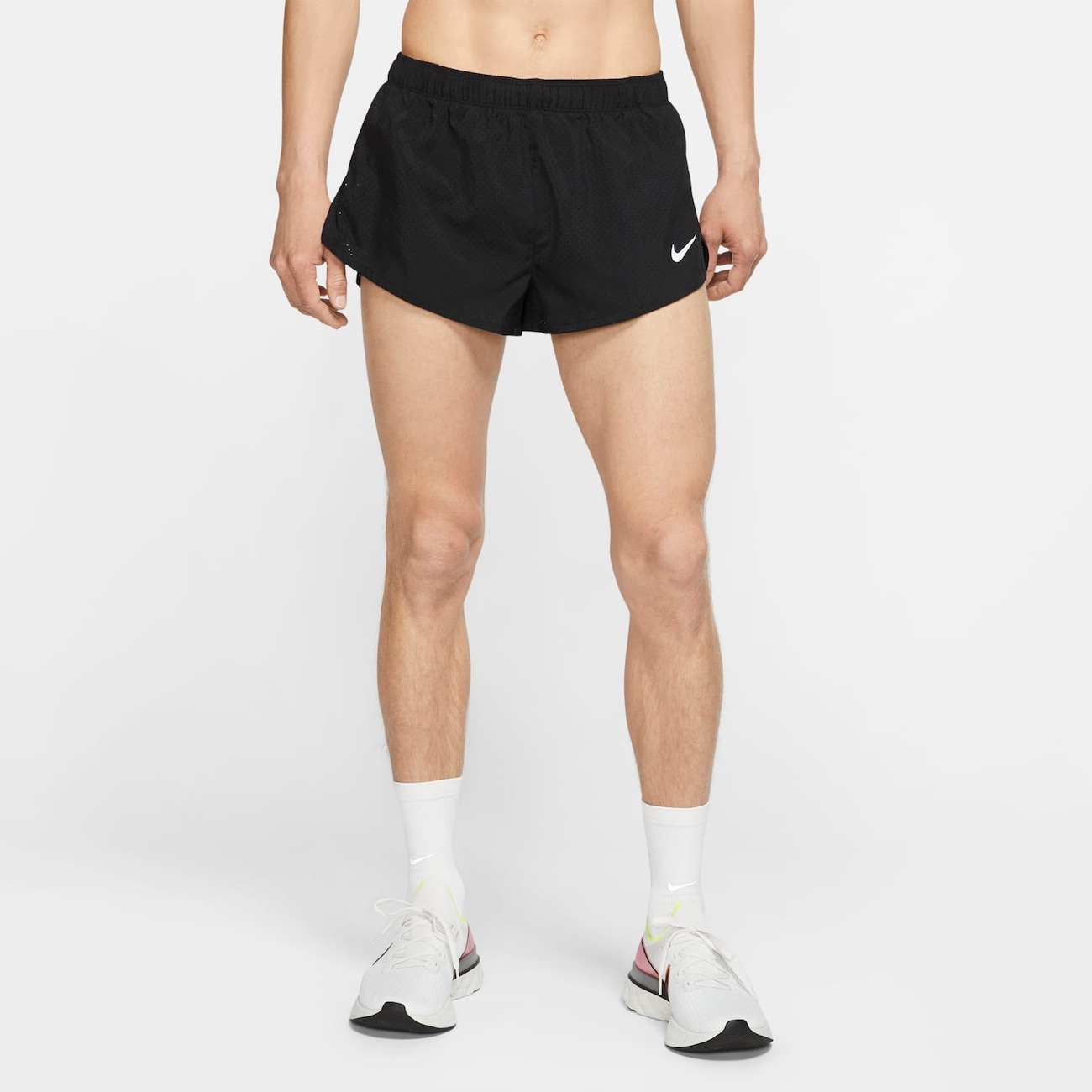 Nike Dri-FIT Fast Racingshorts met binnenbroek voor heren (5 cm) - Zwart