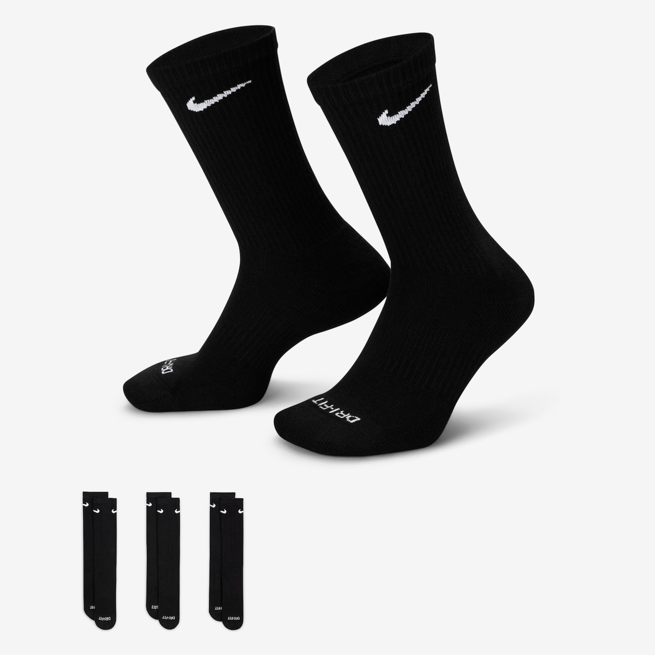 Meia Nike Everyday Plus (3 Pares) Unissex