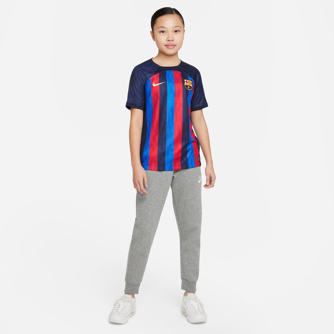 Camisa Nike Barcelona I 2022/2023 Torcedor Infantil - Foto 6