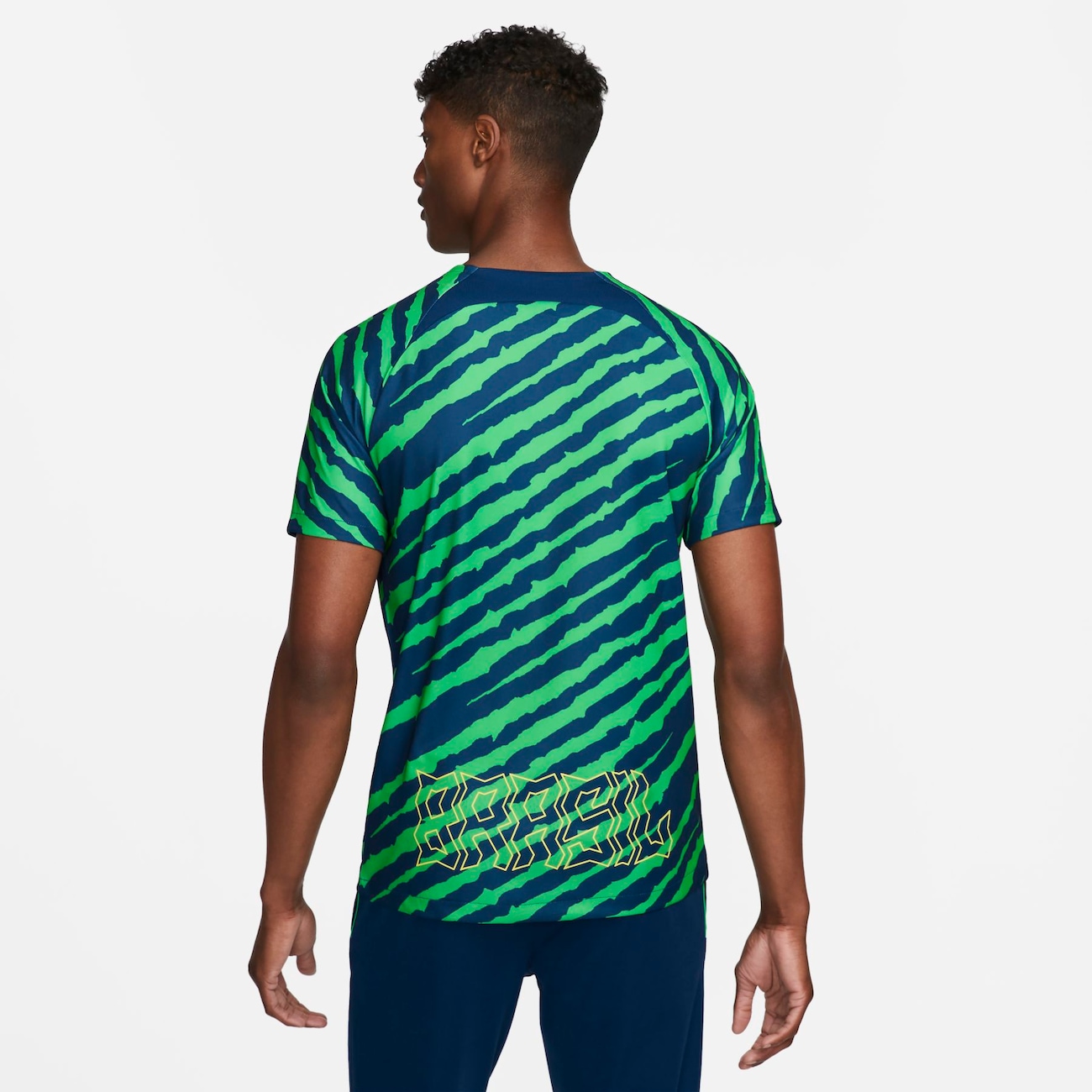 Camisa Seleção Brasileira Pré-Jogo 21/22 Nike Masculina - Azul