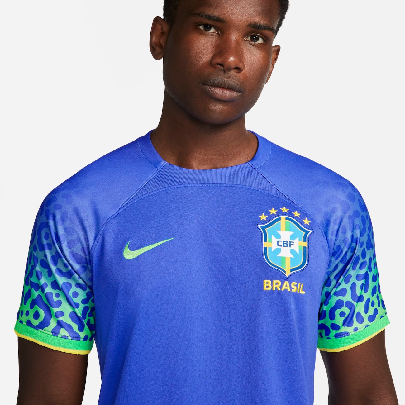 Nova Camiseta do Brasil Azul Leopardo Nike Copa do Catar 2022