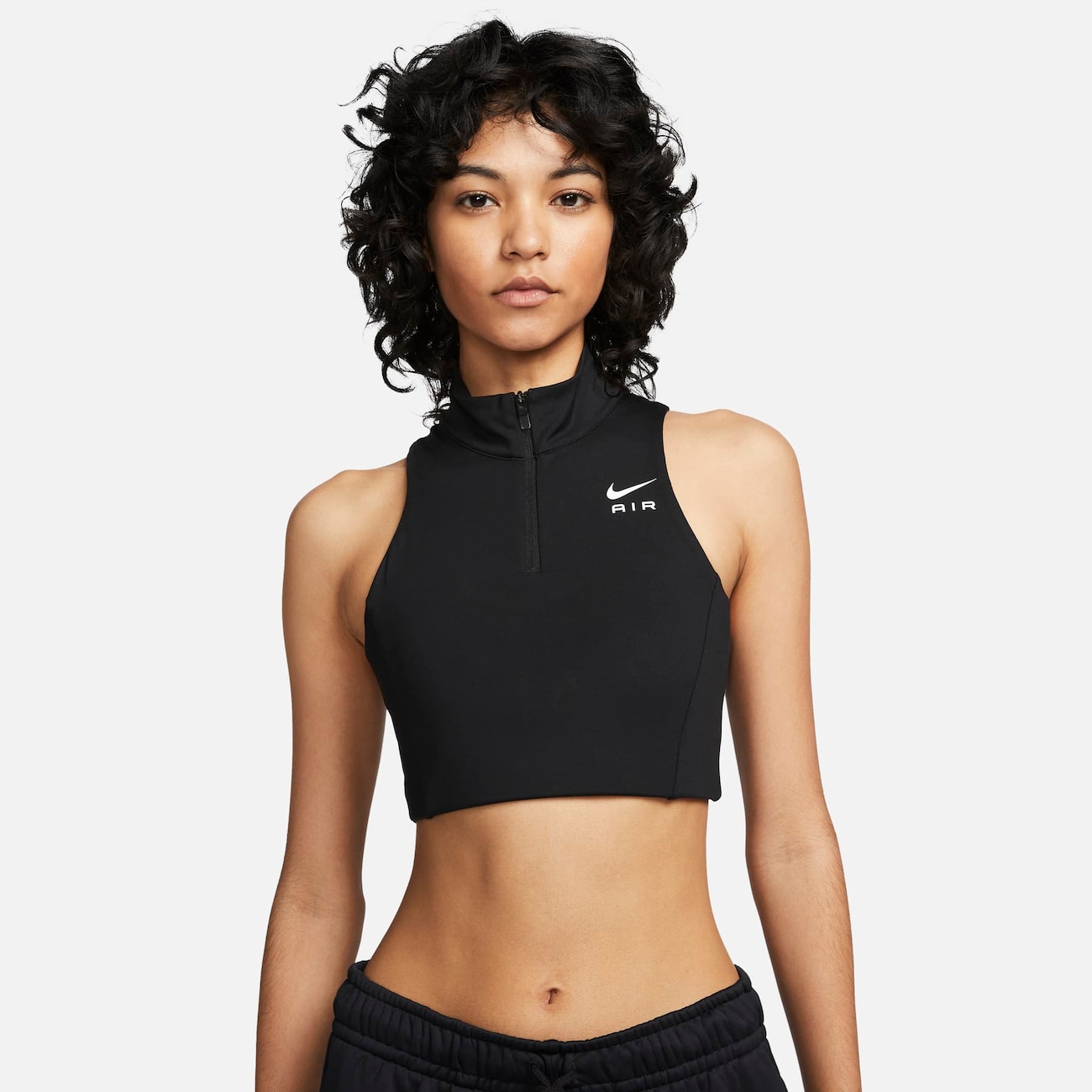 Top Nike Air Dri-FIT Swoosh Mock-Zip Feminino - Nike