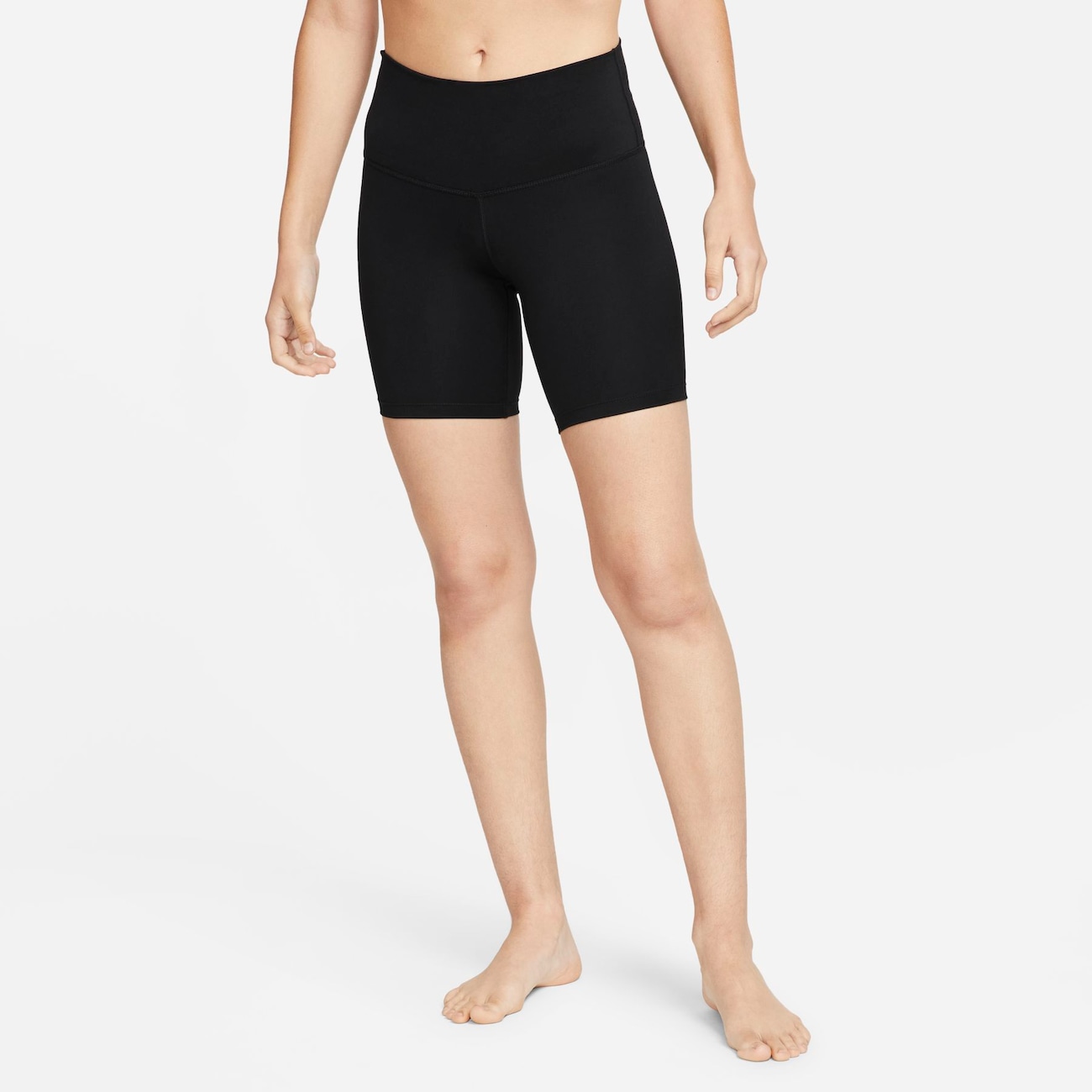 Nike Yoga-shorts (18 cm) med høj talje til kvinder - sort