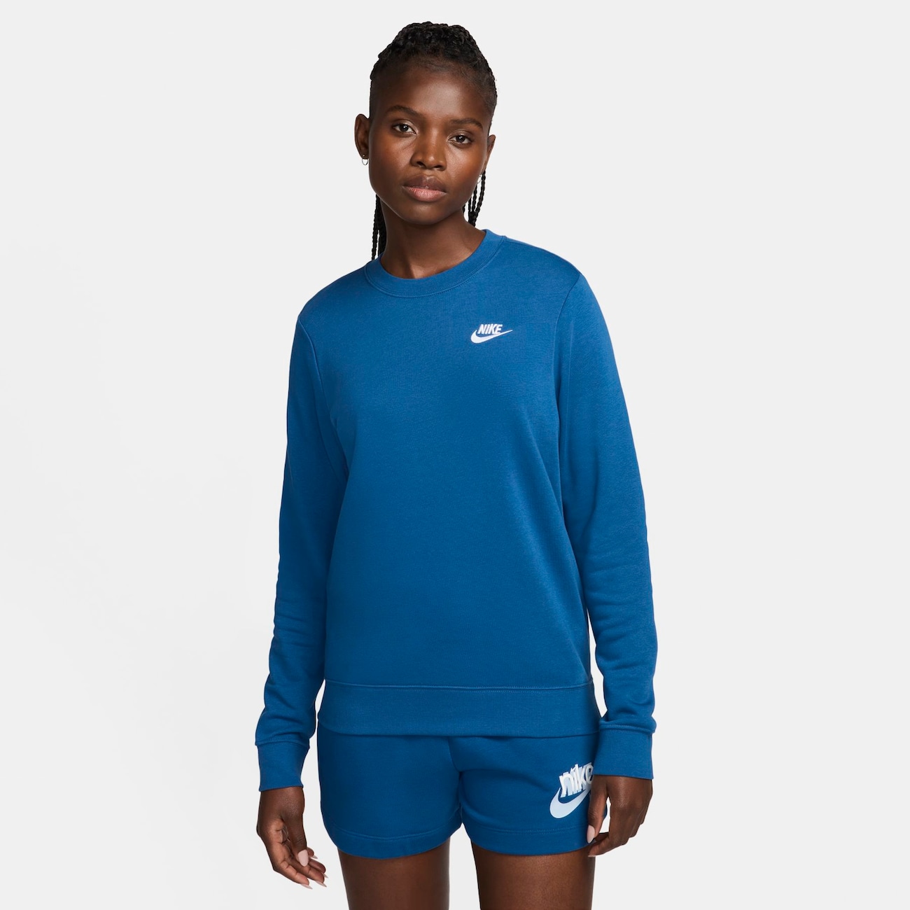 Blusão Nike Sportswear Club Fleece Crew Feminino