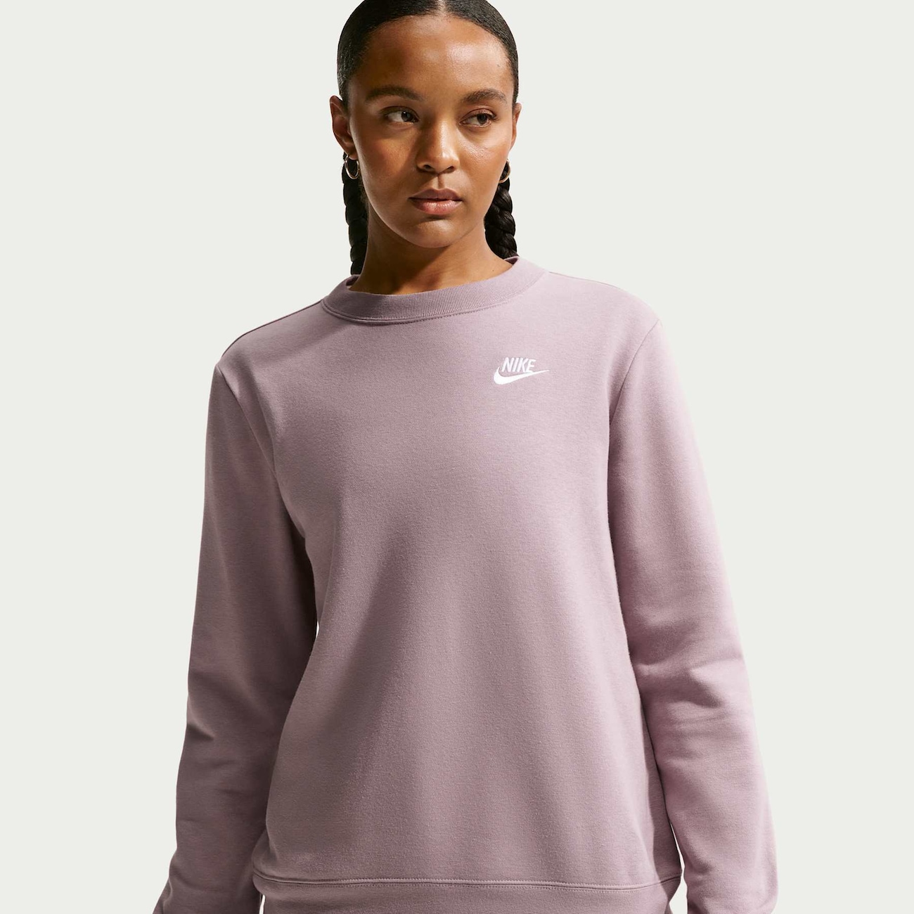 Blusão Nike Sportswear Club Fleece Crew Feminino