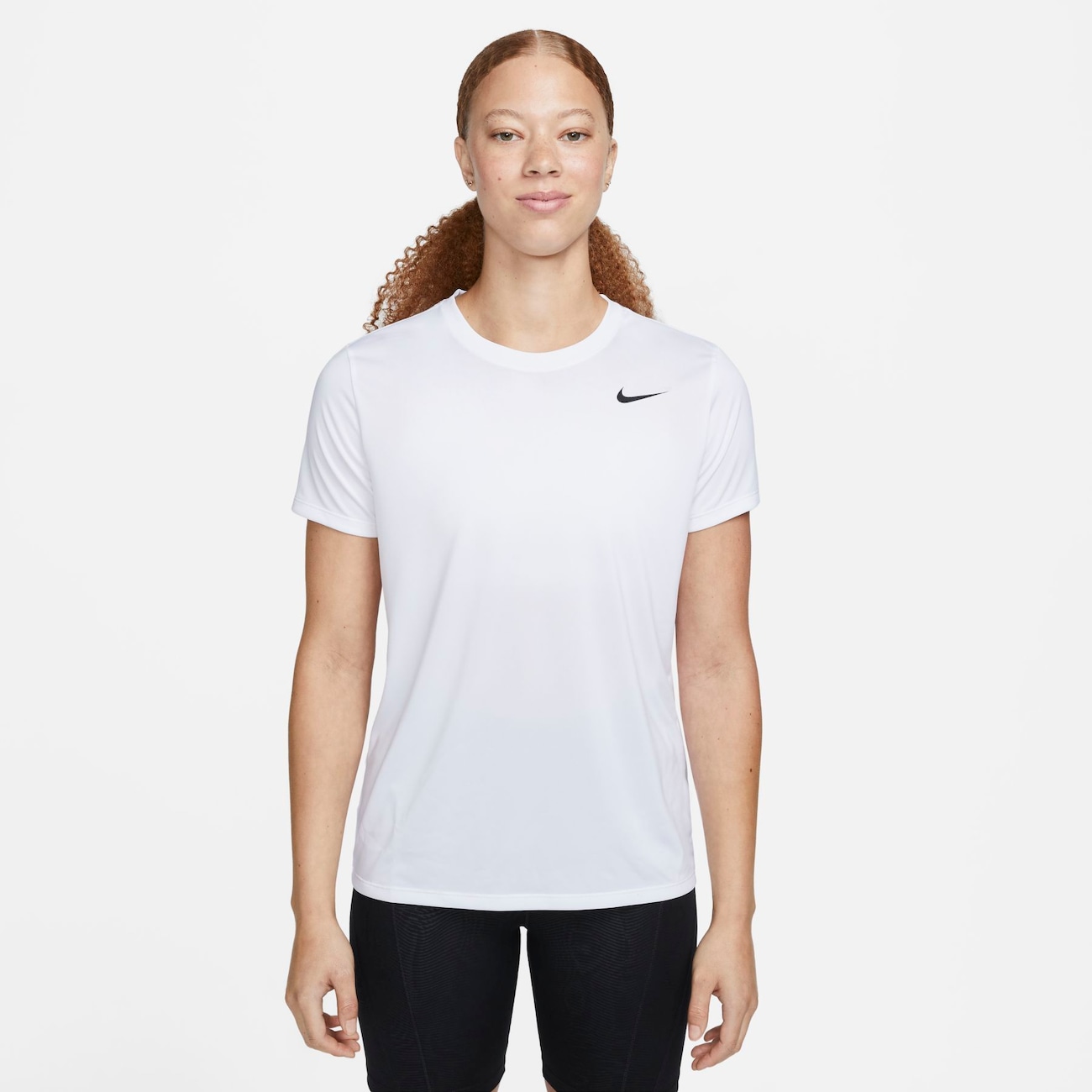 Camiseta Nike Yoga Dri-Fit Feminina - Tam: P - Shopping Azul