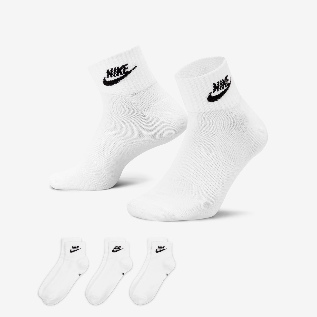 Meia Nike Sportswear Everyday Essential (3 pares) Unissex - Faz a Boa!
